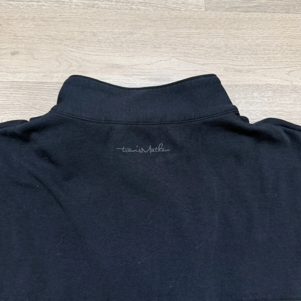 TravisMathew 1/4 Zip Pullover Mens Large Golf Fleece Lightweight Sweater - Picture 6 of 10